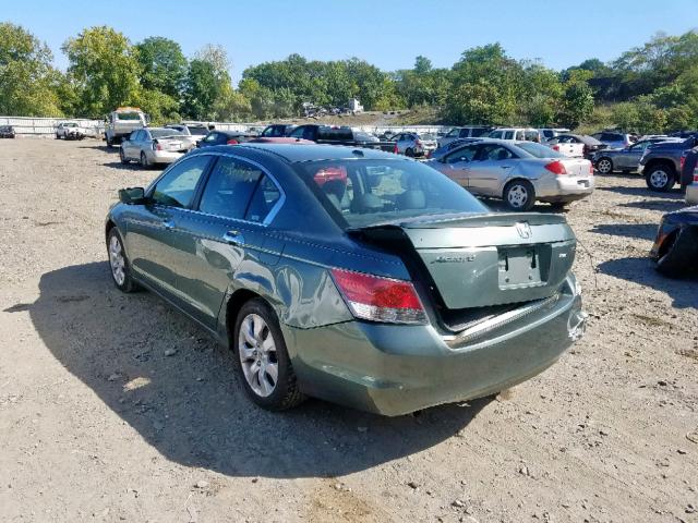 1HGCP36888A041281 - 2008 HONDA ACCORD EXL GREEN photo 3