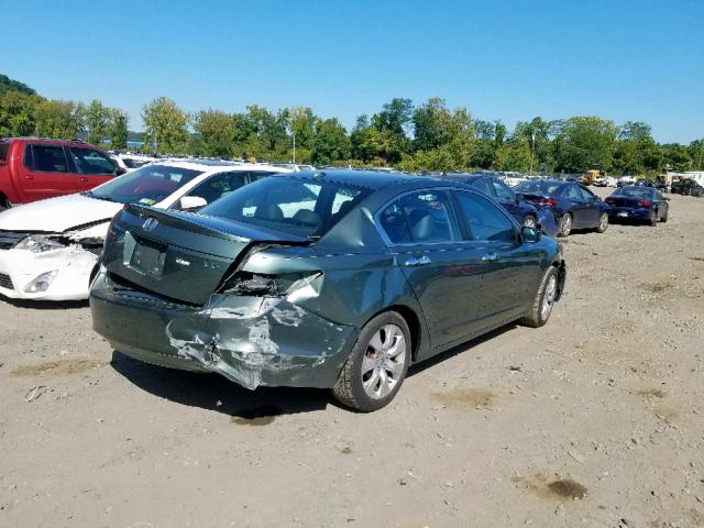 1HGCP36888A041281 - 2008 HONDA ACCORD EXL GREEN photo 4