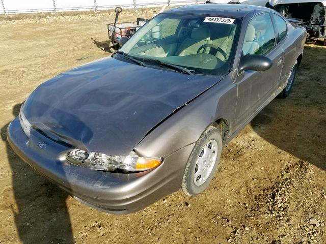 1G3NL12F02C306590 - 2002 OLDSMOBILE ALERO GL BROWN photo 2