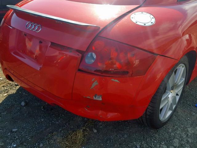 TRUWT28N121024257 - 2002 AUDI TT QUATTRO RED photo 9