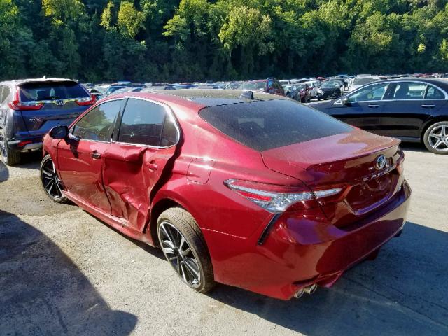 4T1BZ1HK6JU505346 - 2018 TOYOTA CAMRY XSE RED photo 3