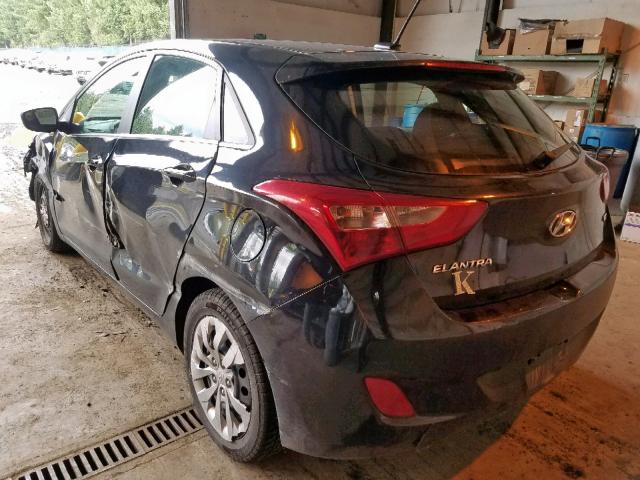 KMHD35LH9HU360987 - 2017 HYUNDAI ELANTRA GT BLACK photo 3