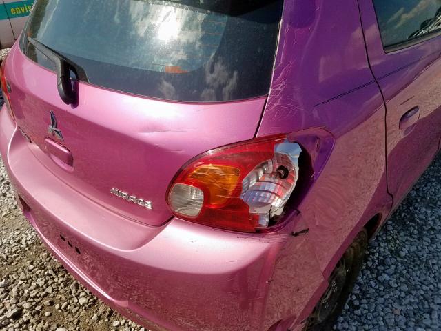 ML32A3HJ4FH004568 - 2015 MITSUBISHI MIRAGE DE PINK photo 9