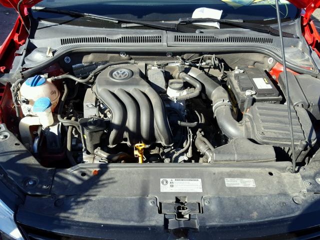 3VW2K7AJ4DM219790 - 2013 VOLKSWAGEN JETTA BASE Կարմիր լուսանկար 7