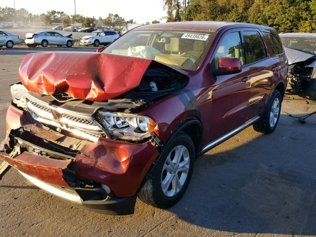 1C4RDJAG1DC614203 - 2013 DODGE DURANGO SX BURGUNDY photo 2