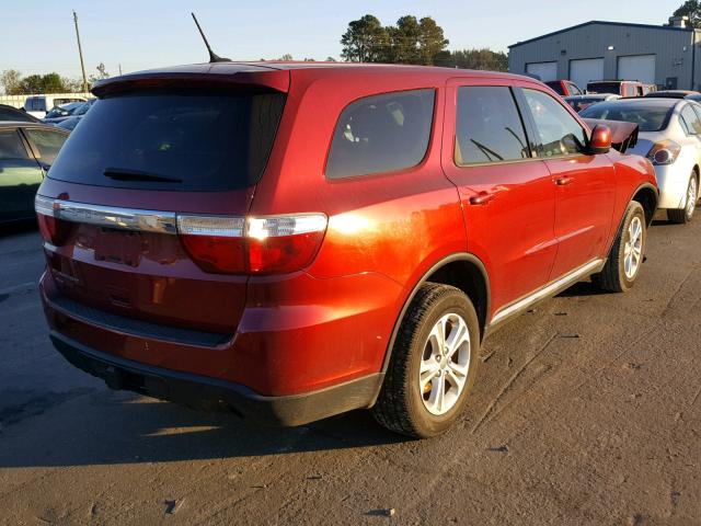 1C4RDJAG1DC614203 - 2013 DODGE DURANGO SX BURGUNDY photo 4