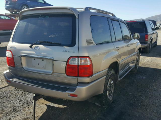 JT6HT00W7X0026398 - 1999 LEXUS LX 470 BEIGE photo 4