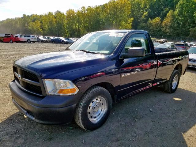 3C6JD6DK3CG163756 - 2012 DODGE RAM 1500 S BLUE photo 2