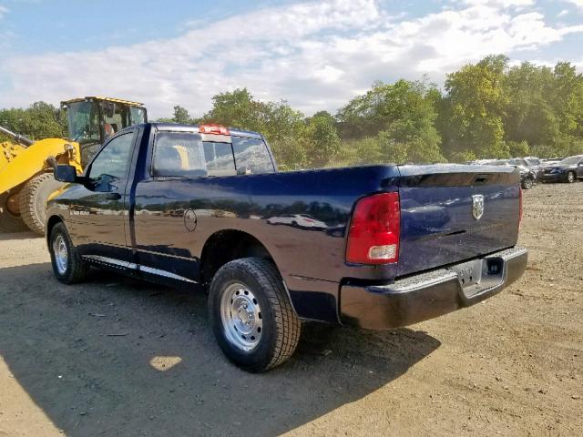 3C6JD6DK3CG163756 - 2012 DODGE RAM 1500 S BLUE photo 3