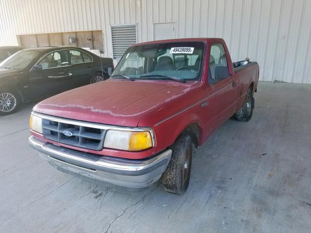 1FTCR10AXPTA84192 - 1993 FORD RANGER RED photo 2