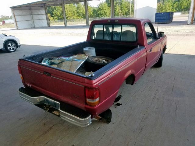 1FTCR10AXPTA84192 - 1993 FORD RANGER RED photo 4