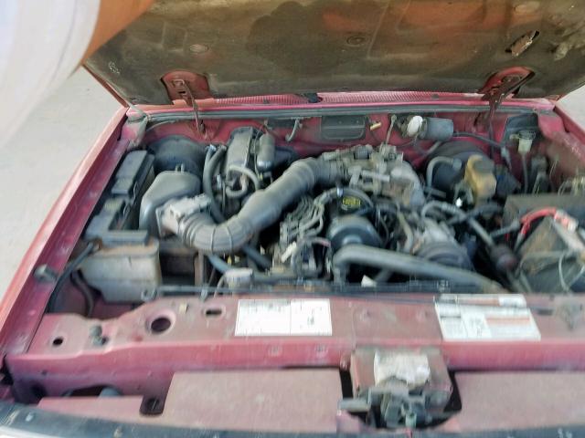 1FTCR10AXPTA84192 - 1993 FORD RANGER RED photo 7