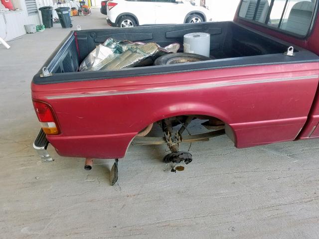 1FTCR10AXPTA84192 - 1993 FORD RANGER RED photo 9