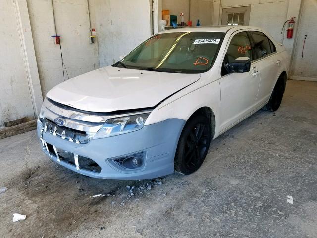 3FAHP0JGXAR207562 - 2010 FORD FUSION SEL WHITE photo 2