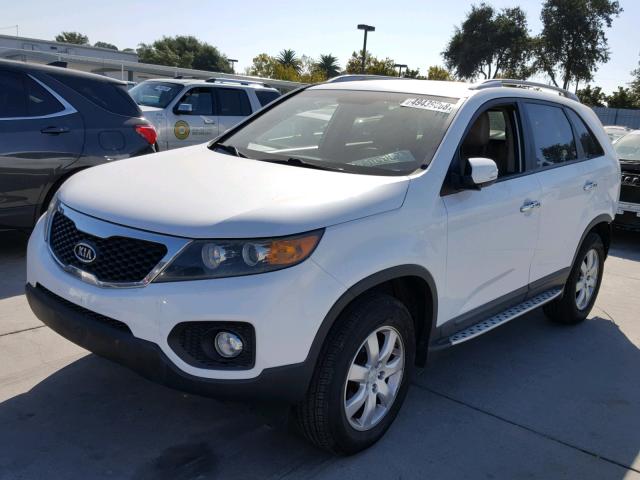 5XYKT4A16BG155132 - 2011 KIA SORENTO BA WHITE photo 2