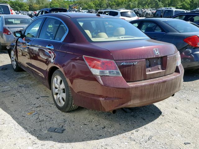 1HGCP36848A084211 - 2008 HONDA ACCORD EXL MAROON photo 3