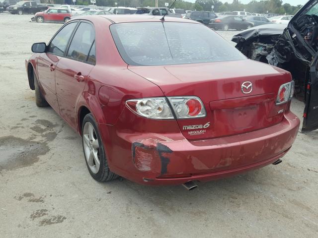 1YVHP80D765M34048 - 2006 MAZDA 6 S BURGUNDY photo 3