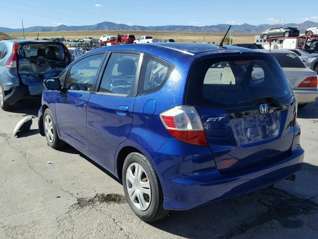 JHMGE87259S047272 - 2009 HONDA FIT BLUE photo 3