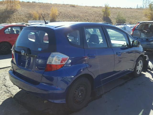 JHMGE87259S047272 - 2009 HONDA FIT BLUE photo 4