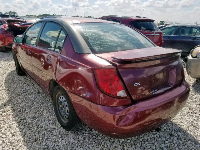 1G8AZ52F33Z109331 - 2003 SATURN ION LEVEL MAROON photo 3