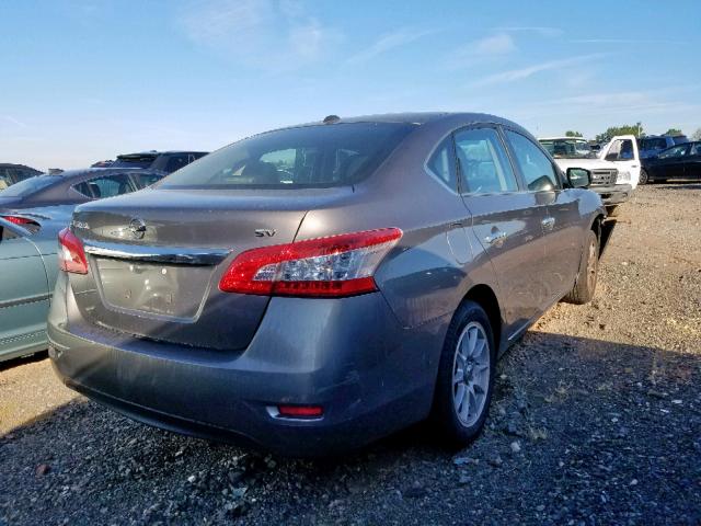 3N1AB7AP1FL630935 - 2015 NISSAN SENTRA S GRAY photo 4