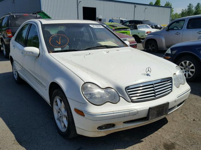 WDBRF61J92F287269 - 2002 MERCEDES-BENZ C 240 WHITE photo 1