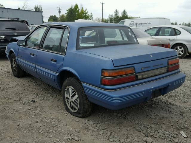 1G2NE54D6LC377196 - 1990 PONTIAC GRAND AM L BLUE photo 3