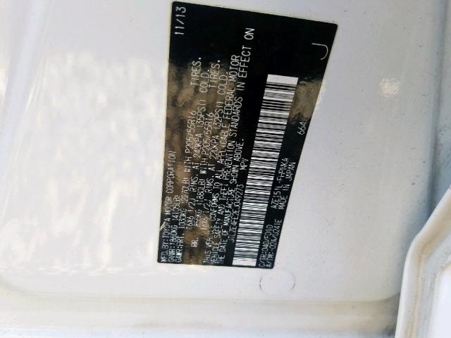 JTLZE4FE2EJ049273 - 2014 TOYOTA SCION XB 白色 照片 10