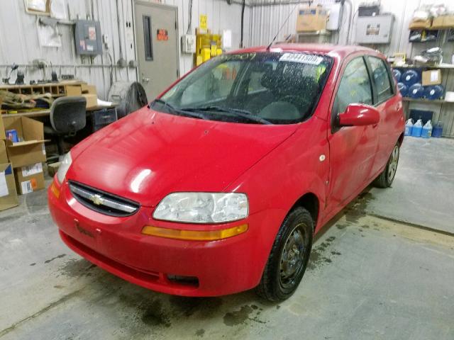KL1TD66627B757049 - 2007 CHEVROLET AVEO BASE Qırmızı foto 2