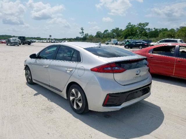 KMHC75LCXHU048648 - 2017 HYUNDAI IONIQ SEL SILVER photo 3