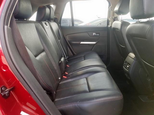 2FMDK3JC1DBB64315 - 2013 FORD EDGE SEL RED photo 6