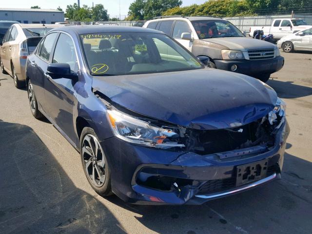 1HGCR2F83GA028070 - 2016 HONDA ACCORD EXL BLUE photo 1