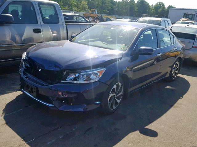 1HGCR2F83GA028070 - 2016 HONDA ACCORD EXL BLUE photo 2