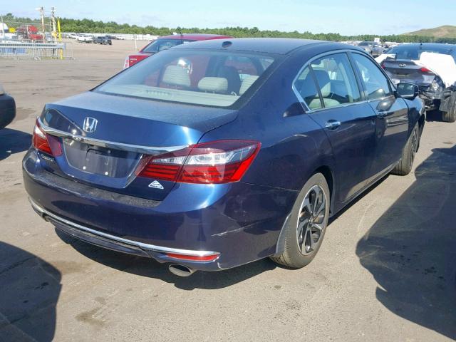 1HGCR2F83GA028070 - 2016 HONDA ACCORD EXL BLUE photo 4