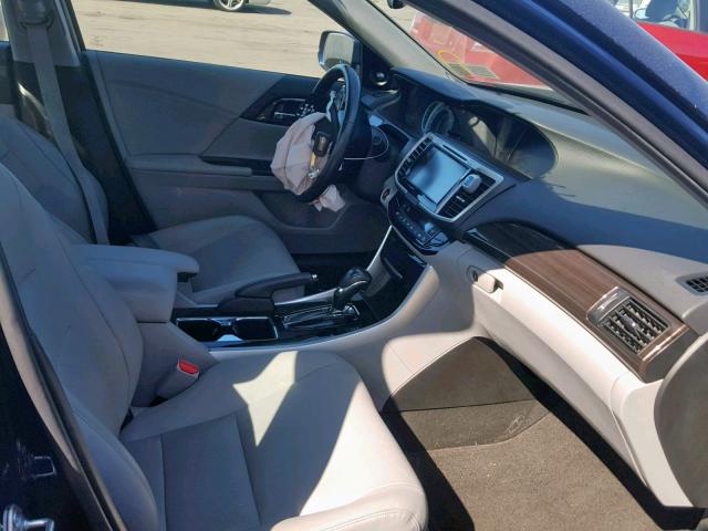 1HGCR2F83GA028070 - 2016 HONDA ACCORD EXL BLUE photo 5