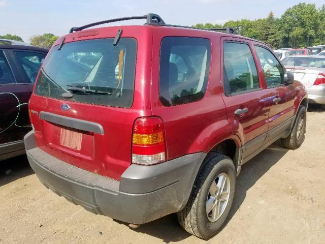 1FMYU02Z17KA12395 - 2007 FORD ESCAPE XLS RED photo 4