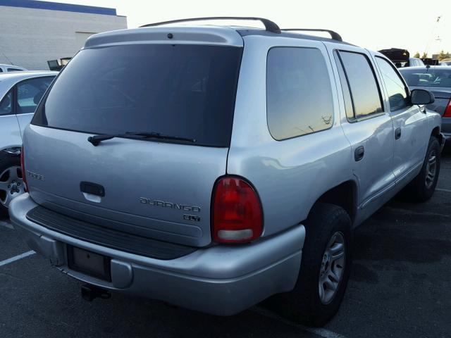 1D4HR48N63F508610 - 2003 DODGE DURANGO SL GRAY photo 4