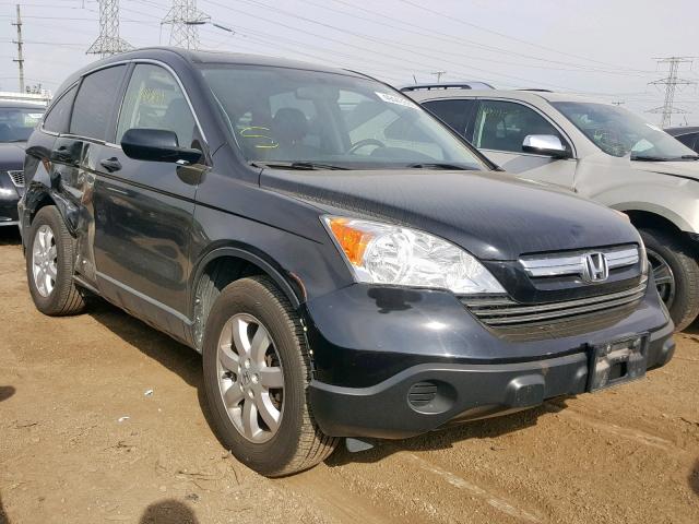 JHLRE48777C105373 - 2007 HONDA CR-V EXL BLACK photo 1