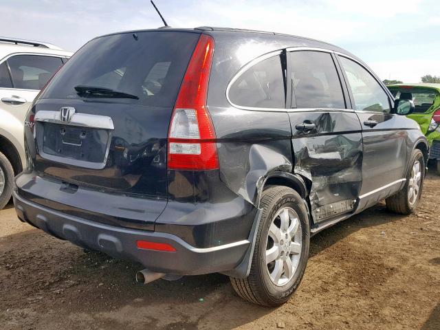 JHLRE48777C105373 - 2007 HONDA CR-V EXL BLACK photo 4