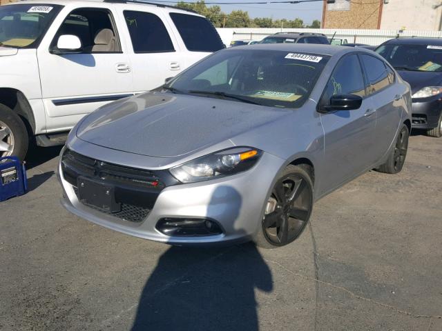 1C3CDFBB1FD345143 - 2015 DODGE DART SXT GRAY photo 2