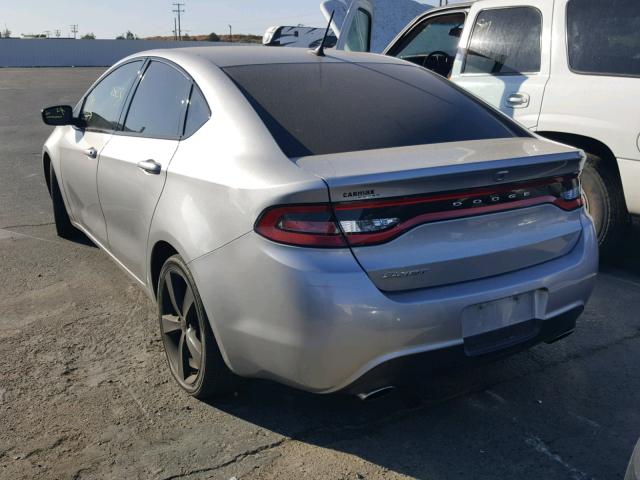 1C3CDFBB1FD345143 - 2015 DODGE DART SXT GRAY photo 3