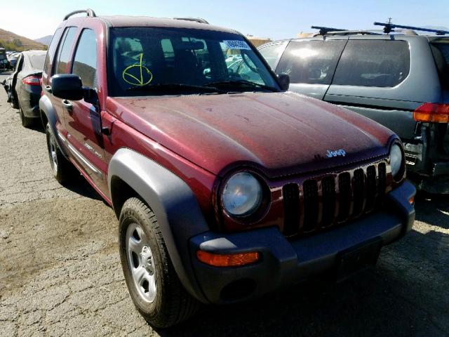 1J4GK48K53W689955 - 2003 JEEP LIBERTY SP MAROON photo 1