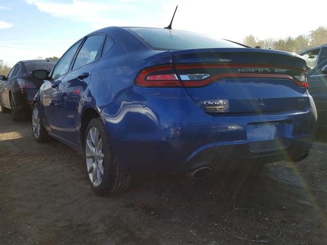 1C3CDFBA3DD340594 - 2013 DODGE DART SXT BLUE photo 3