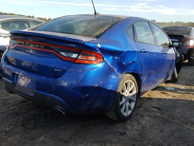 1C3CDFBA3DD340594 - 2013 DODGE DART SXT BLUE photo 4