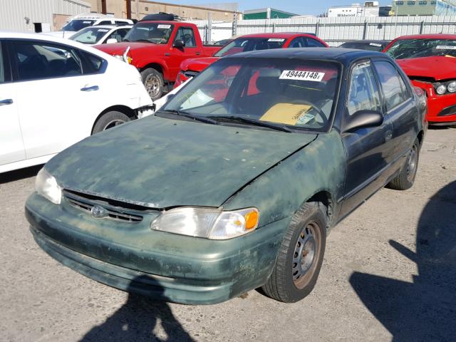 1NXBR12E8YZ337738 - 2000 TOYOTA COROLLA VE GREEN photo 2