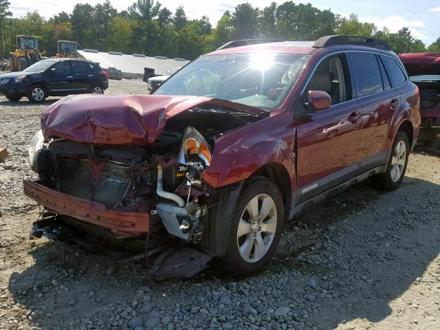 4S4BRDKC3B2354806 - 2011 SUBARU OUTBACK 3. RED photo 2