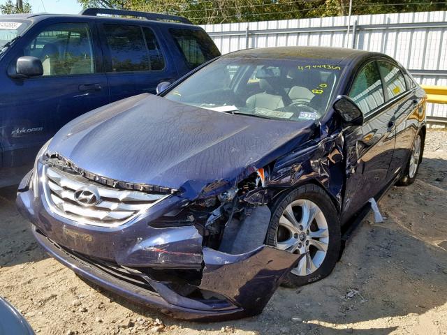 5NPEC4AC5CH373989 - 2012 HYUNDAI SONATA SE BLUE photo 2