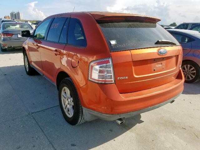 2FMDK38CX7BA45429 - 2007 FORD EDGE SEL ORANGE photo 3