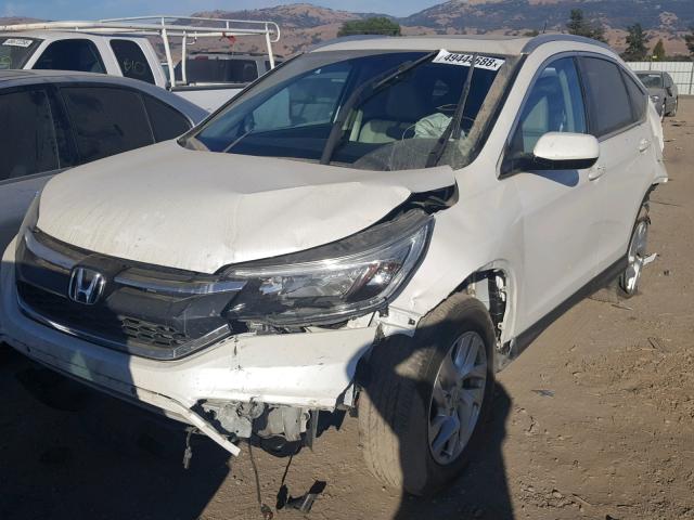 5J6RM4H79GL093608 - 2016 HONDA CR-V EXL WHITE photo 2