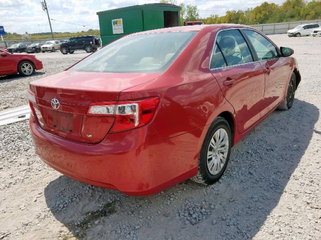 4T1BF1FK3CU588734 - 2012 TOYOTA CAMRY BASE BURGUNDY photo 4